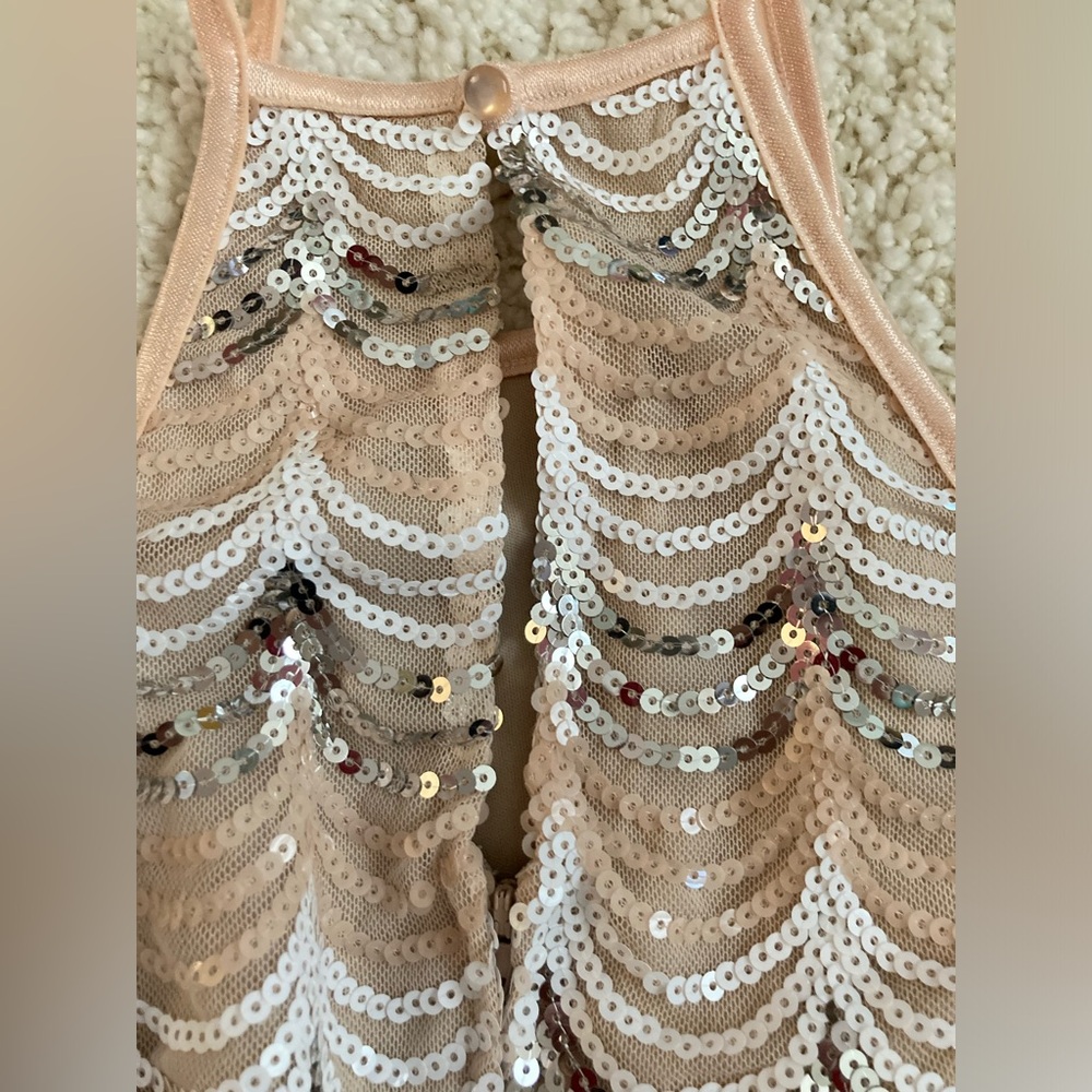 Crystal Doll sequin halter dress sz 11 junior - Picture 5 of 10